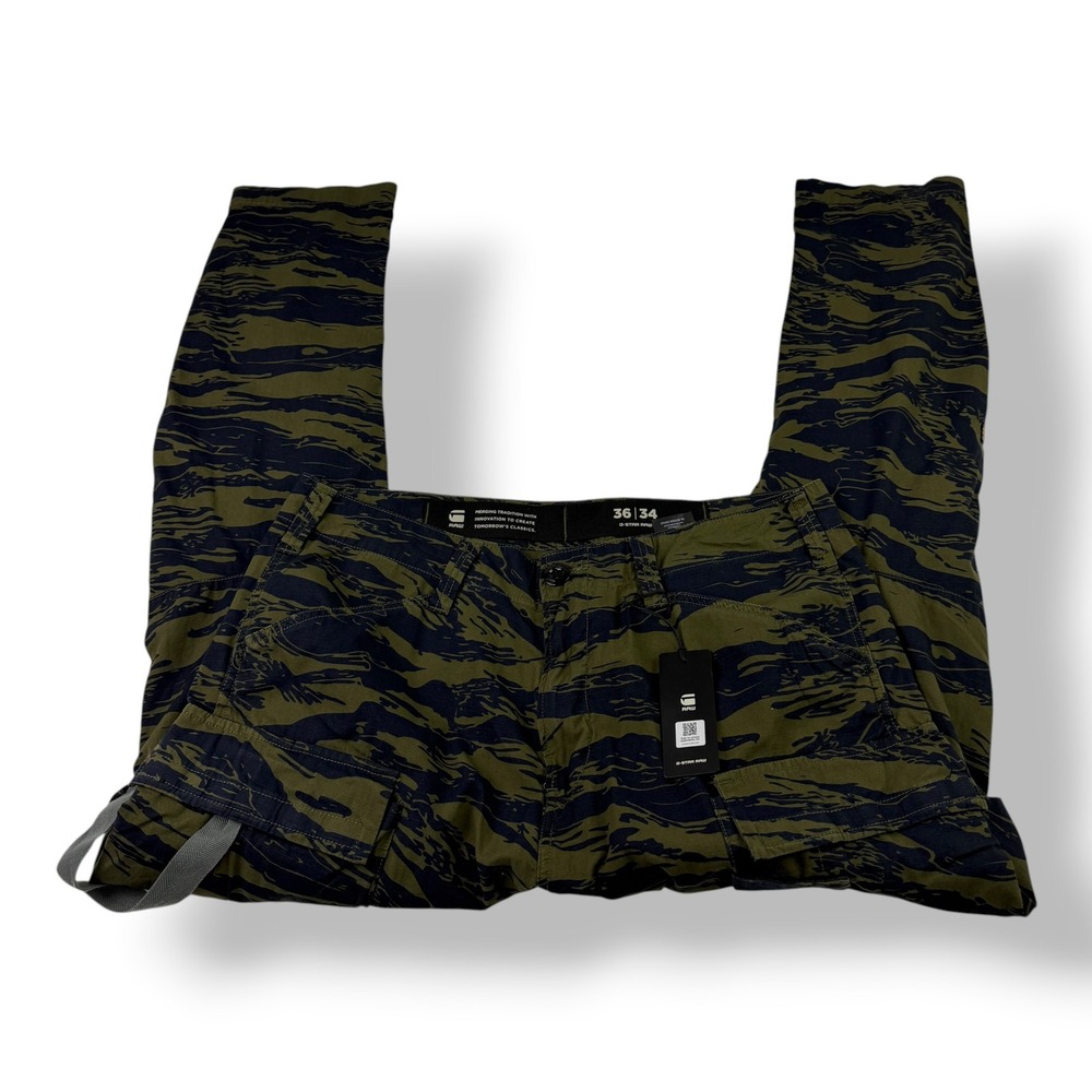 G-Star RAW 3D Regular Tapered Cargo 2.0 Tiger Camo Pants 36x34 D24308-D386-G393